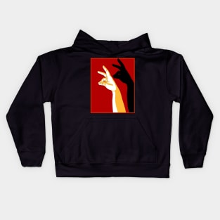 Hand Shadow - Little Rabbit Kids Hoodie